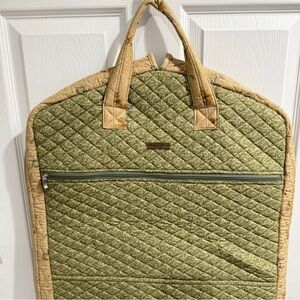 VTG Cotton Quilted Green Travel Garment Laundry Bag Floral design L 50 Cottage